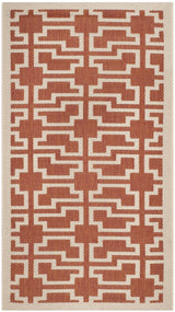 Safavieh Courtyard 2'-0" x 3'-7" Rug in Terracotta / Beige