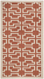 Safavieh Courtyard 2'-0" x 3'-7" Rug in Terracotta / Beige