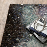 Oriental Weavers Sphinx Evolution 0958A Midnight/ Purple Rugs - corner detail