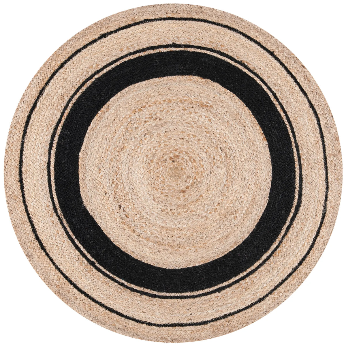 Safavieh Natural Fiber 3'-0" x 3'-0" Rug in Black / Natural