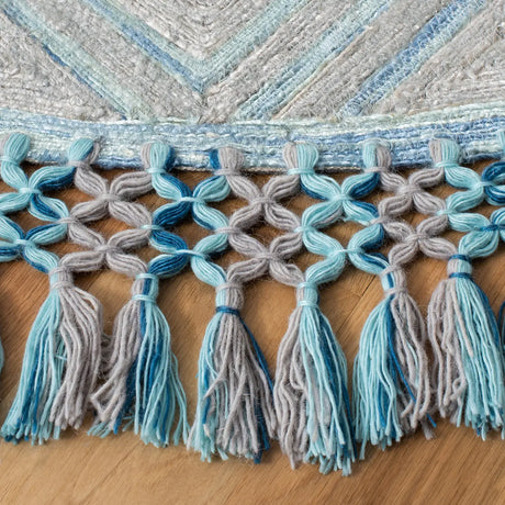 Safavieh Sahara 6'-0" x 6'-0" Rug in Grey / Aqua
