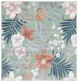 Safavieh Cabana 6'-5" x 6'-5" Rug in Green / Rust