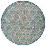 Safavieh Madison 6'-7" x 6'-7" Rug in Blue / Orange