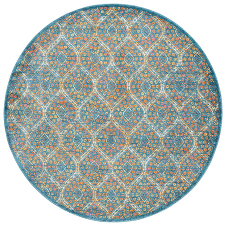 Safavieh Madison 6'-7" x 6'-7" Rug in Blue / Orange