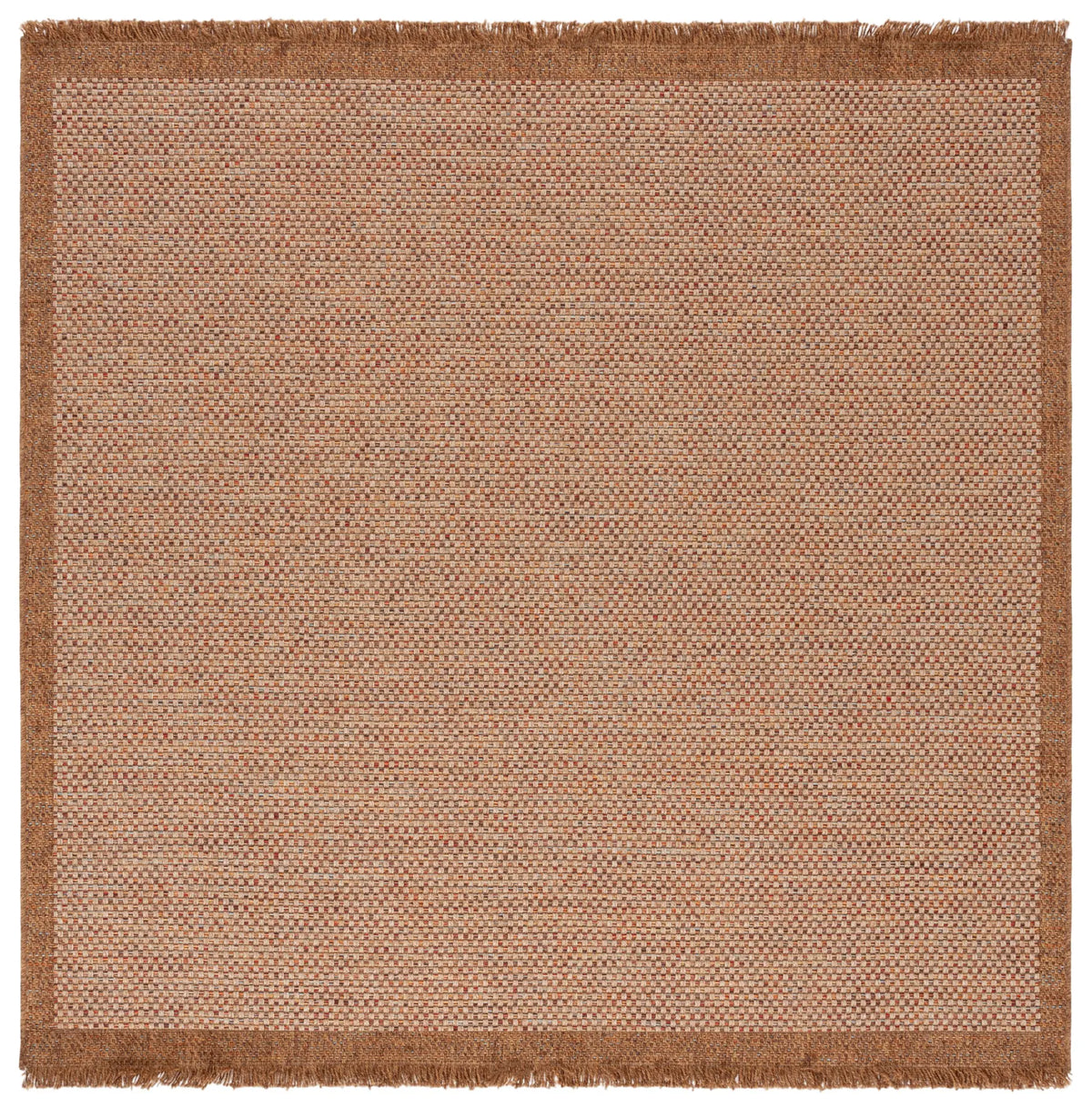 Safavieh Wicker 6'-7" x 6'-7" Rug in Natural / Brown
