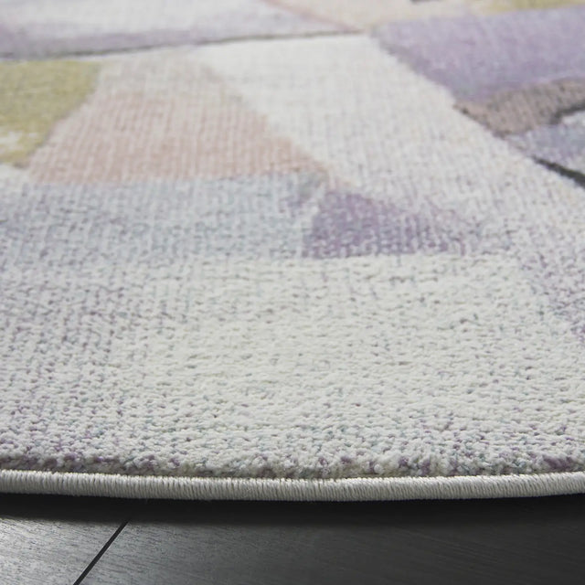 Safavieh Porcello 6'-7" x 6'-7" Rug in Blue / Pink