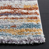 Safavieh Berber Shag 4'-5" x 6'-5" Rug in Blue Rust / Ivory