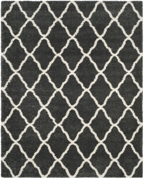 Safavieh Hudson Shag 10'-0" x 14'-0" Rug in Dark Grey / Ivory