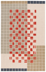 Safavieh Genre 4'-0" x 6'-0" Rug in Grey / Red