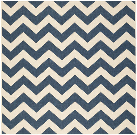 Safavieh Courtyard 6'-7" x 6'-7" Rug in Navy / Beige