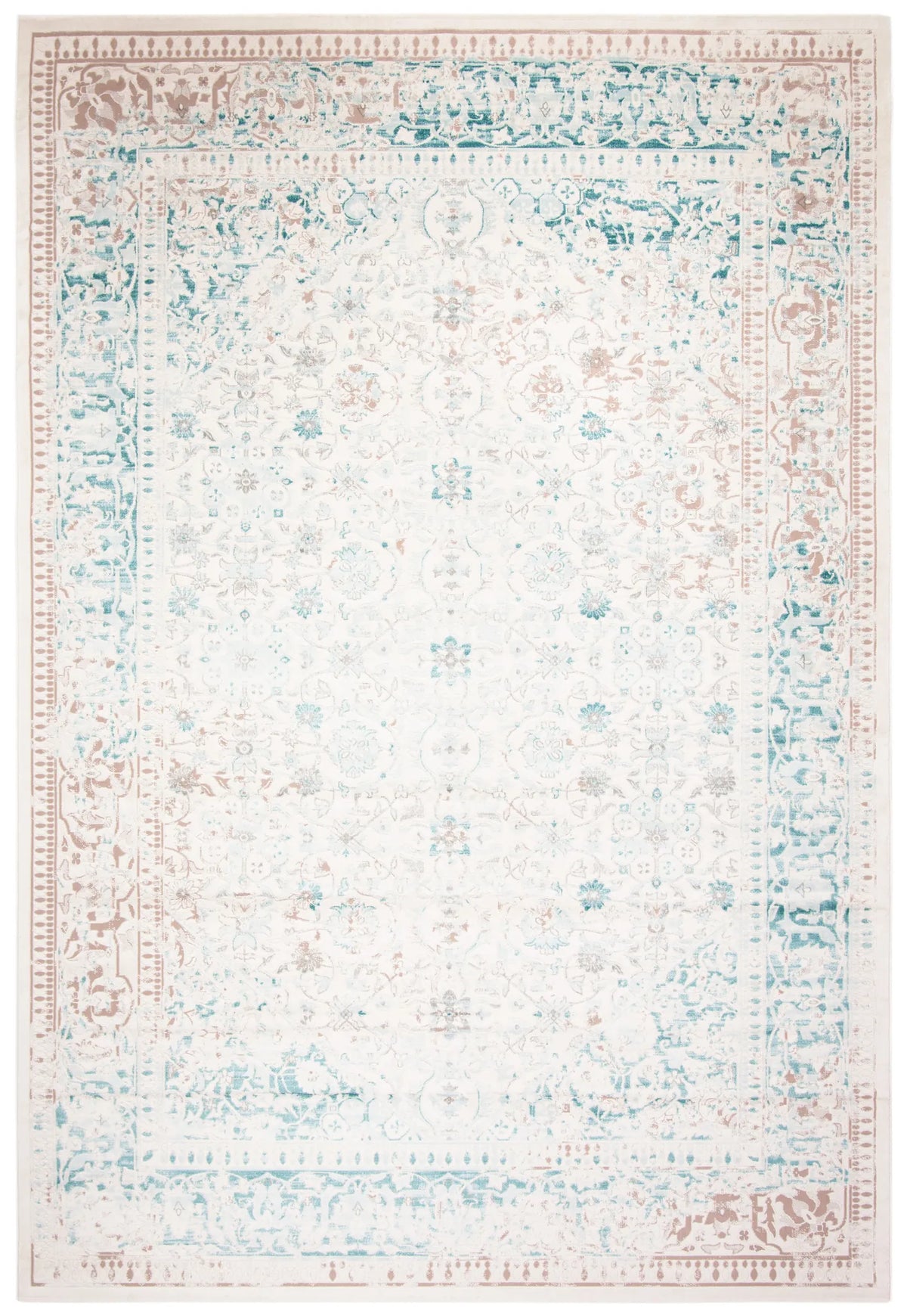 Safavieh Passion 10'-0" x 14'-0" Rug in Turquoise / Ivory