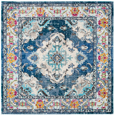 Safavieh Monaco 6'-7" x 6'-7" Rug in Navy / Light Blue