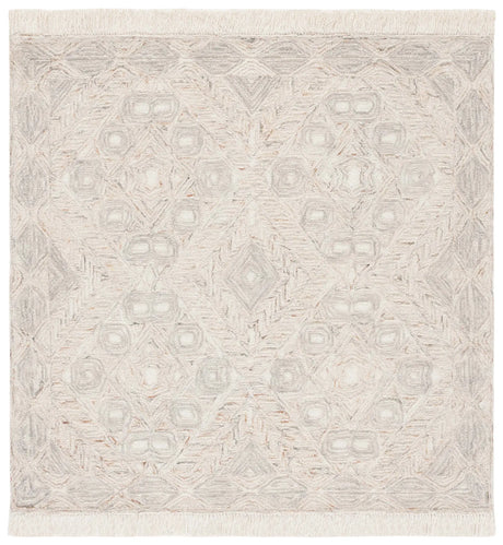 Safavieh Ikat 6'-0" x 6'-0" Rug in Ivory / Grey