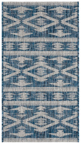 Safavieh Courtyard 2'-0" x 3'-7" Rug in Navy / Grey