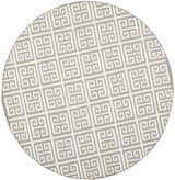 Safavieh Dhurries 7'-0" x 7'-0" Rug in Grey / Ivory
