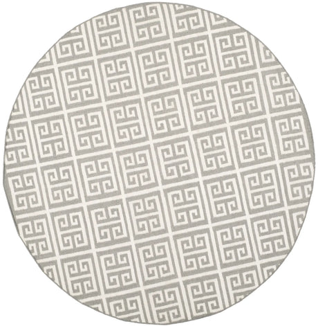 Safavieh Dhurries 7'-0" x 7'-0" Rug in Grey / Ivory