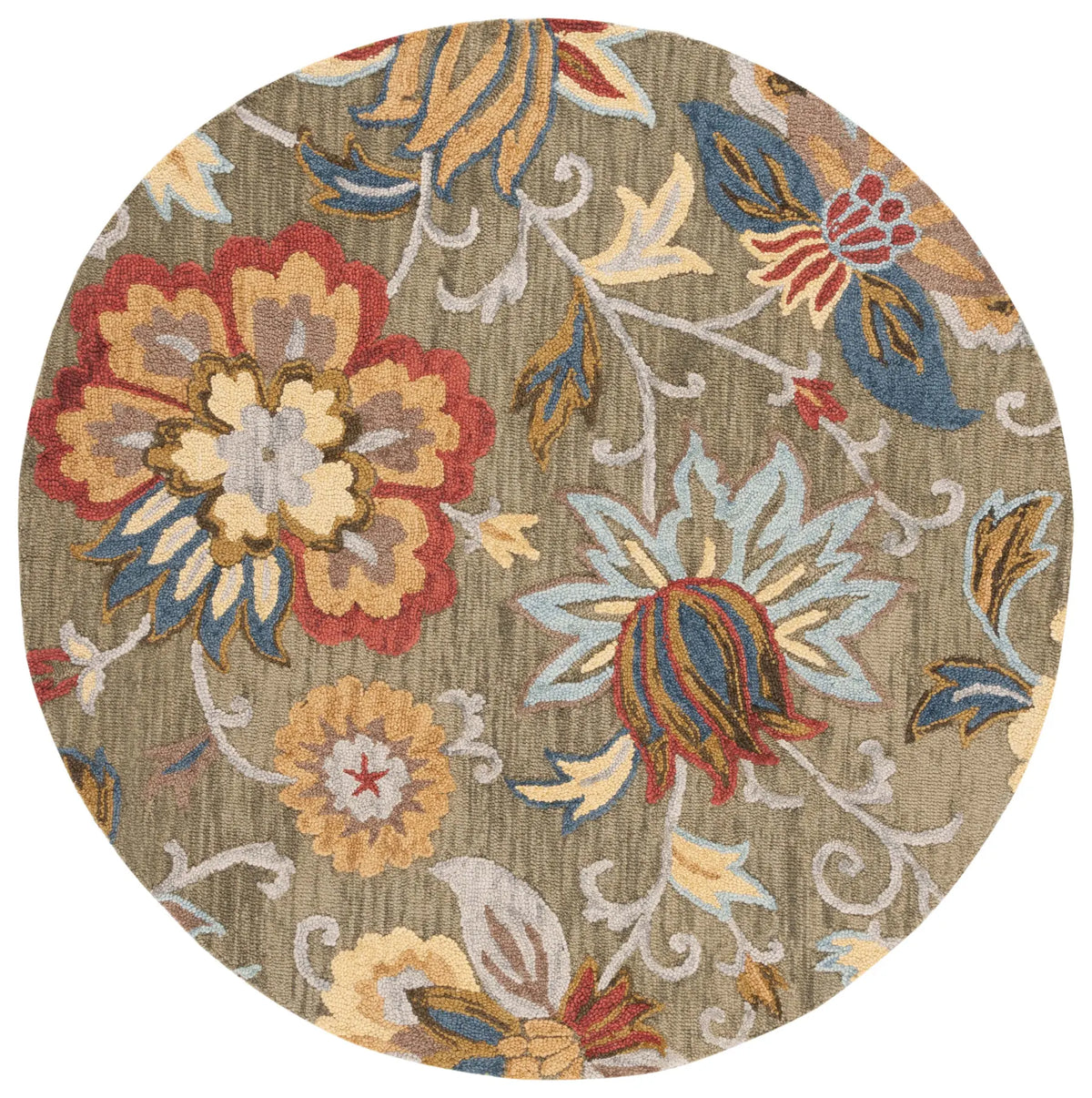 Safavieh Blossom 6'-0" x 6'-0" Rug in Green / Red