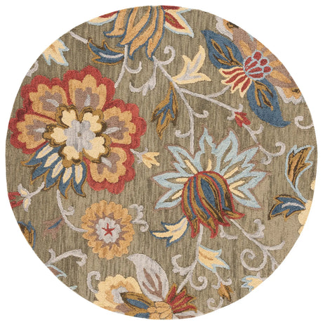 Safavieh Blossom 6'-0" x 6'-0" Rug in Green / Red