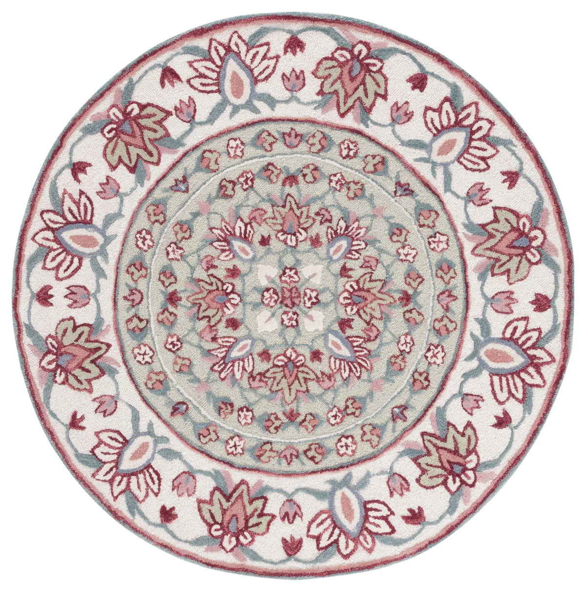 Safavieh Bellagio 5'-0" x 5'-0" Rug in Sage / Ivory