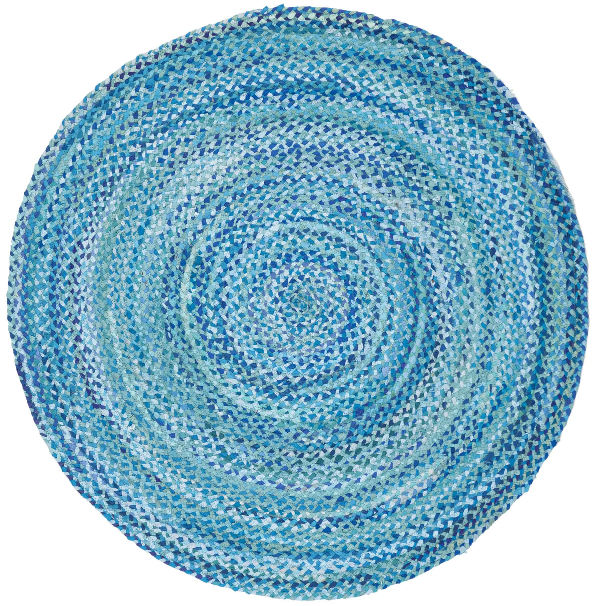 Safavieh Braided 4'-0" x 4'-0" Rug in Turquoise