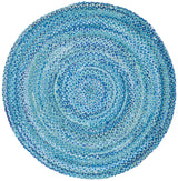 Safavieh Braided 4'-0" x 4'-0" Rug in Turquoise