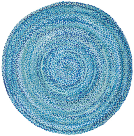 Safavieh Braided 4'-0" x 4'-0" Rug in Turquoise