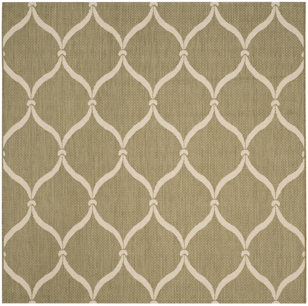 Safavieh Courtyard 6'-7" x 6'-7" Rug in Green / Beige