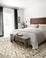 Loloi Emory EB-09 Heather Gray / Black Rug - room scene 1