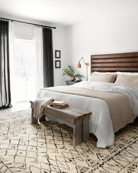 Loloi Emory EB-09 Heather Gray / Black Rug - room scene 1