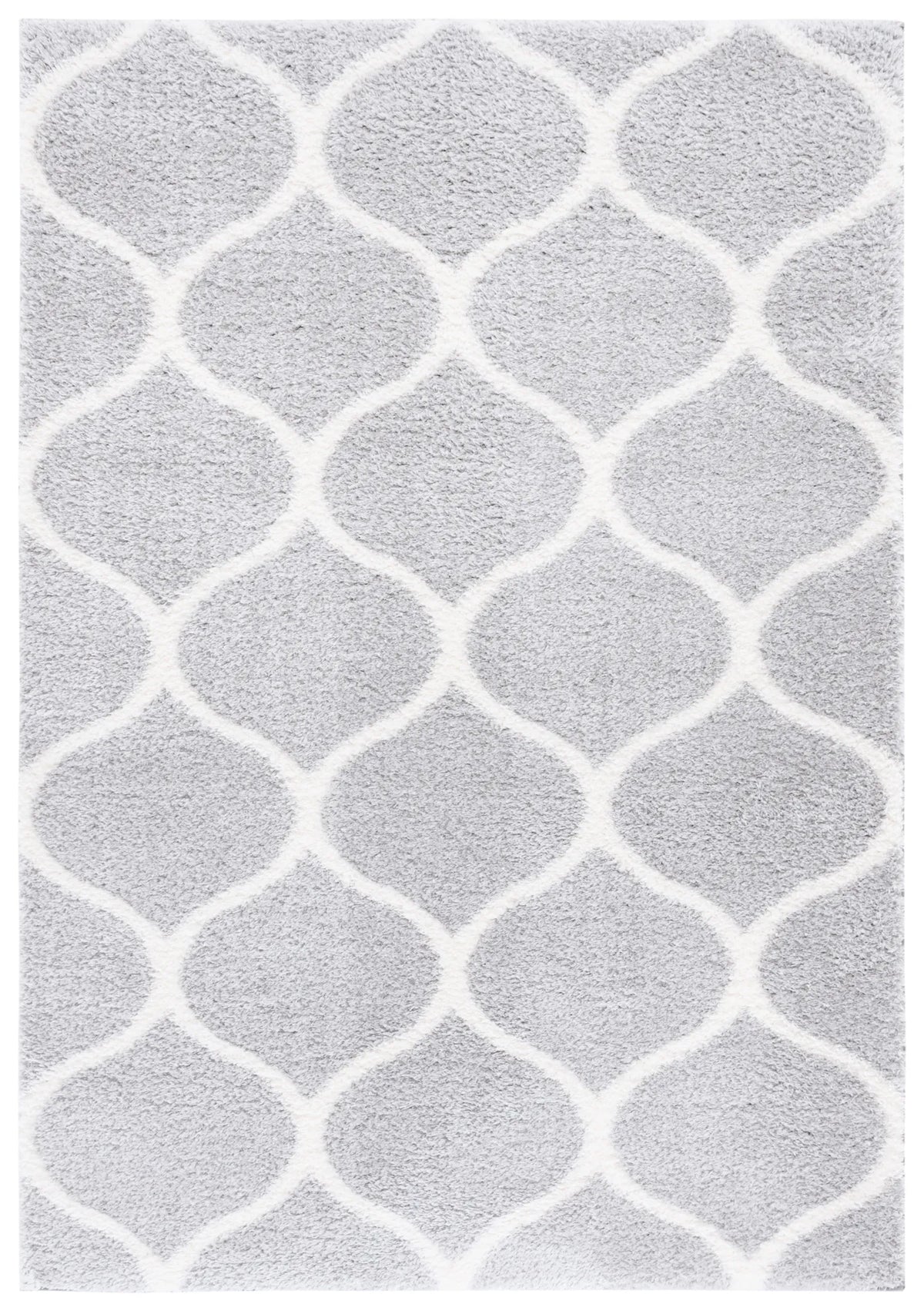 Safavieh Tahoe Shag 4'-0" x 6'-0" Rug in Light Grey / White