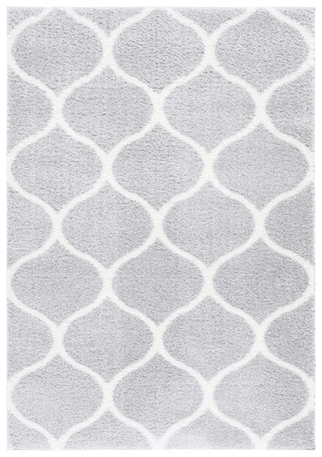 Safavieh Tahoe Shag 4'-0" x 6'-0" Rug in Light Grey / White