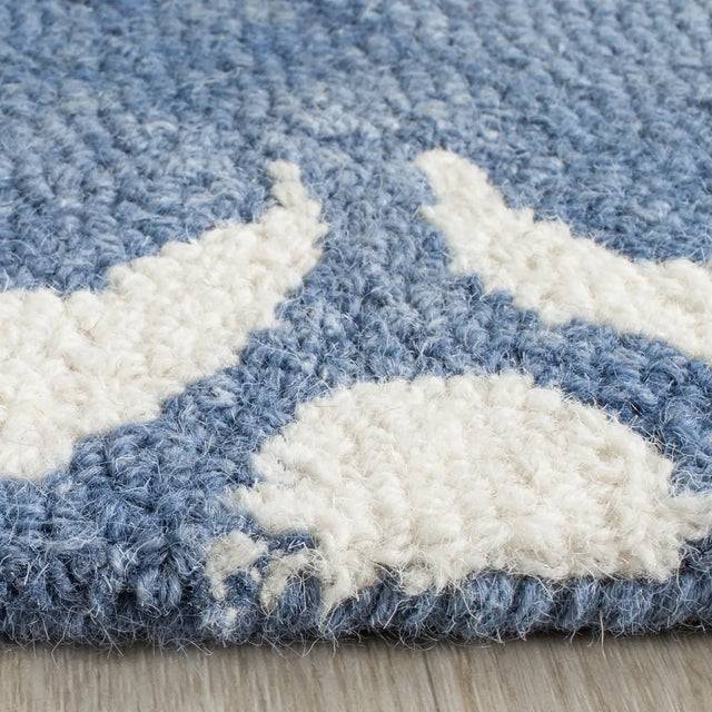 Safavieh Dip Dye 7'-0" x 7'-0" Rug in Blue / Ivory
