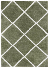 Safavieh Tahoe Shag 4'-0" x 6'-0" Rug in Sage / White
