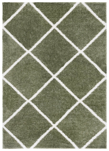 Safavieh Tahoe Shag 4'-0" x 6'-0" Rug in Sage / White
