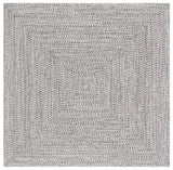 Safavieh Braided 5'-0" x 5'-0" Rug in Grey / Ivory