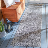 Safavieh Courtyard 2'-3" x 10'-0" Rug in Grey / Black