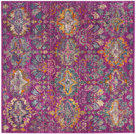 Safavieh Madison 6'-7" x 6'-7" Rug in Fuchsia / Blue