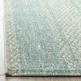 Safavieh Courtyard 4'-0" x 5'-7" Rug in Light Grey / Aqua