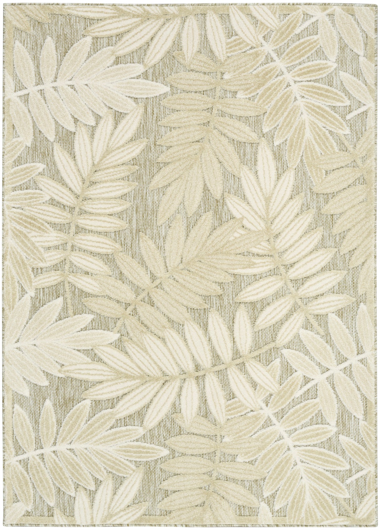 Nourison Aloha ALH18 Machine Made Ivory, Sage Rug