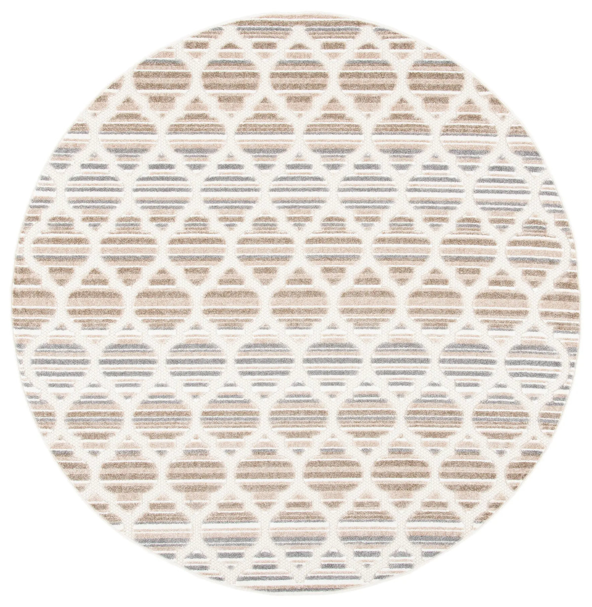 Safavieh Cabana 6'-7" x 6'-7" Rug in Grey / Ivory