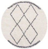 Safavieh Pro Lux Shag 400 6'-7" x 6'-7" Rug in Cream / Blue
