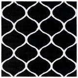 Safavieh Tahoe Shag 6'-7" x 6'-7" Rug in Black / White