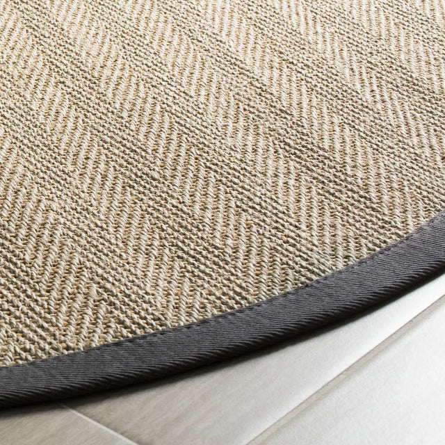 Safavieh Natural Fiber 6'-0" x 6'-0" Rug in Natural / Grey