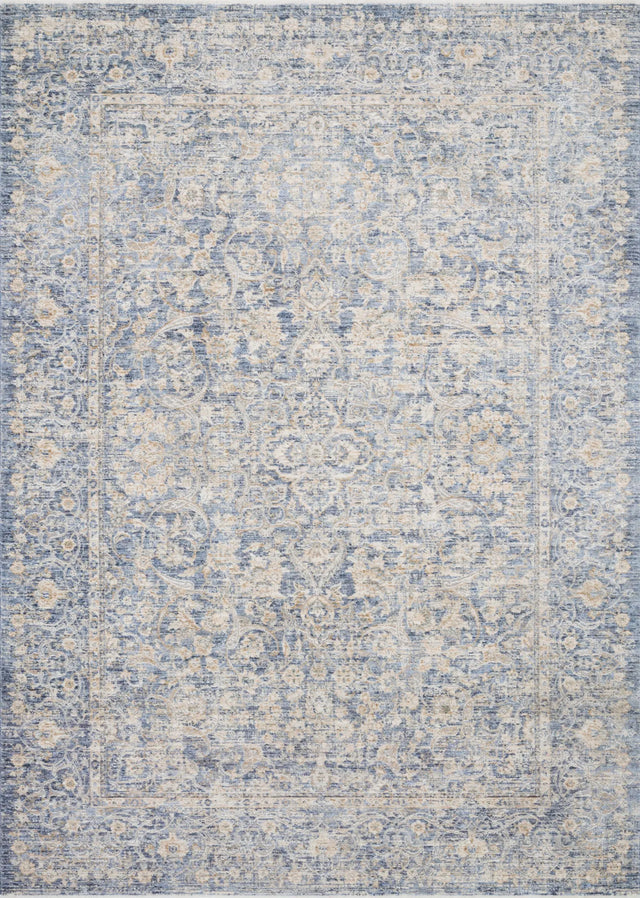 Loloi Pandora Pan-01 Blue / Gold Rugs - main flat