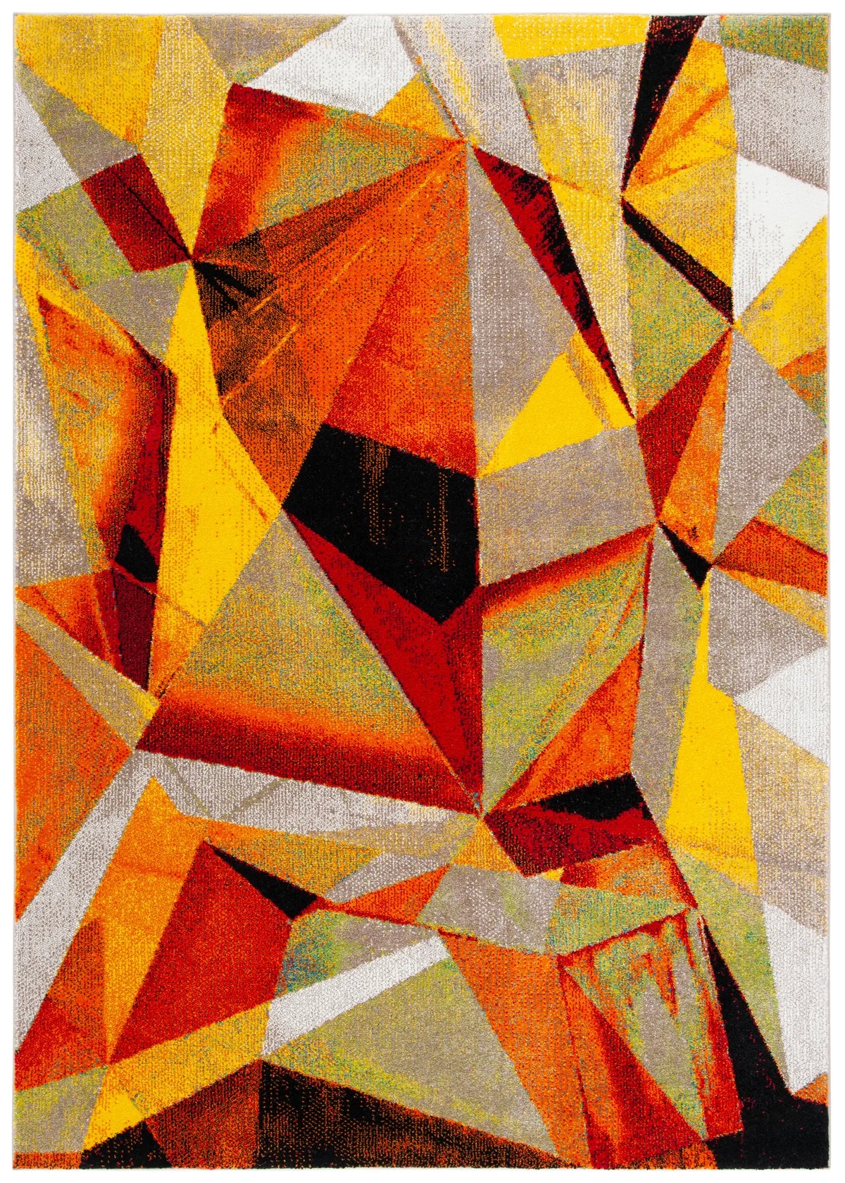 Safavieh Porcello 4'-0" x 6'-0" Rug in Orange / Red