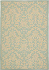 Safavieh Courtyard 5'-3" x 7'-7" Rug in Aqua / Cream