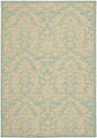 Safavieh Courtyard 5'-3" x 7'-7" Rug in Aqua / Cream