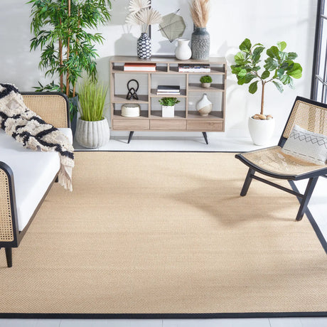 Safavieh Natural Fiber 10'-0" x 14'-0" Rug in Maize / Black