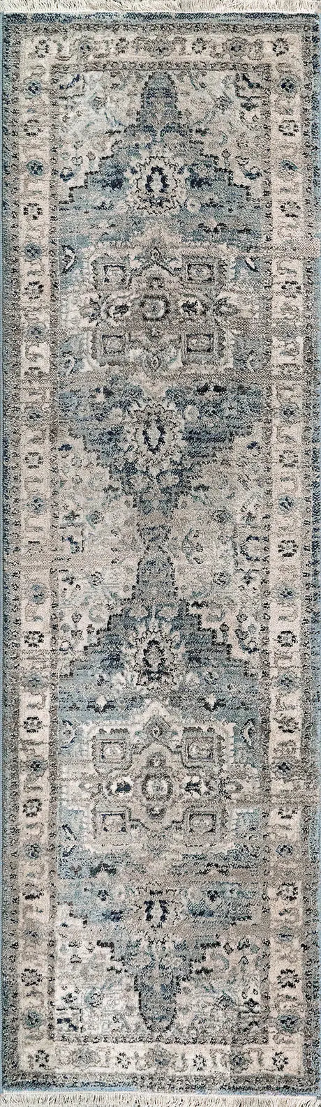 Dynamic Rugs Juno 6882 Light Blue / Cream Rugs - Runner