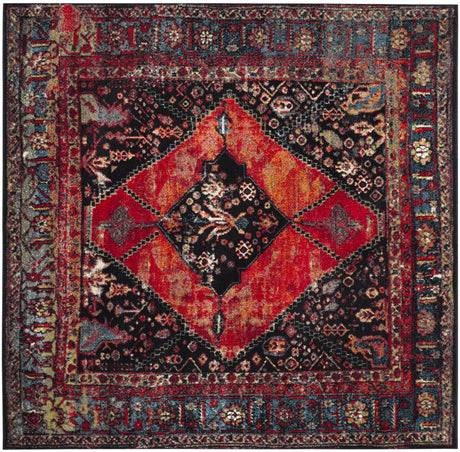 Safavieh Vintage Hamadan 6'-7" x 6'-7" Rug in Orange / Multi